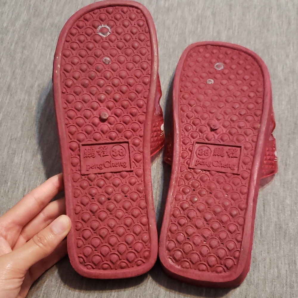 Y2K Pink Jelly Butterfly Slide Sandals - Picture 14 of 16